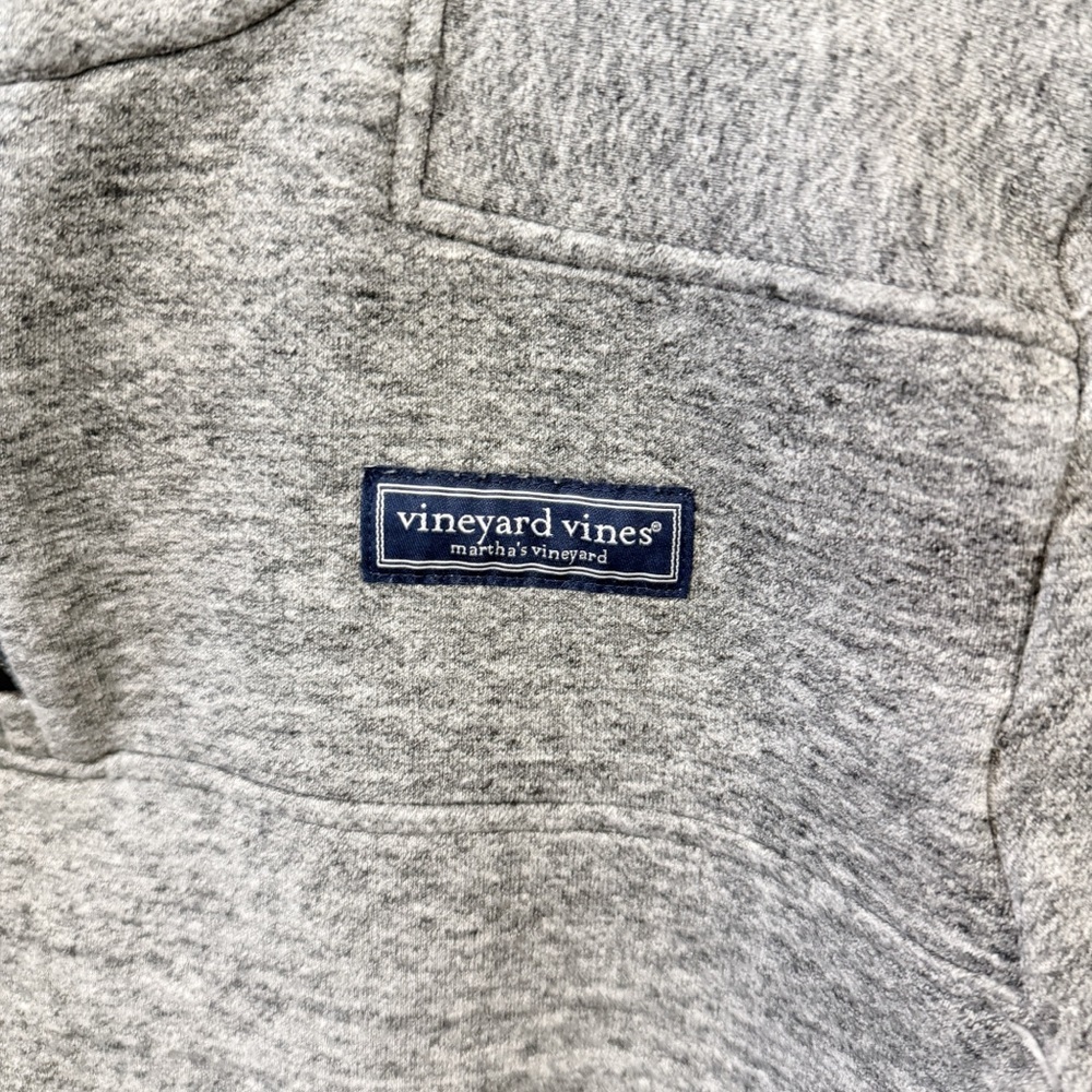 Vineyard Vines Shep Shirt Gray Quarter Zip Pullover Size Large - Picture 3 of 6